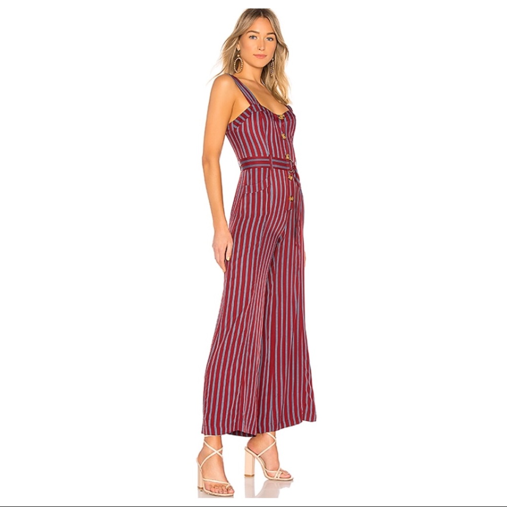 FREE PEOPLE BUTTON DOWN JUMPSUIT - Picture 2 of 7